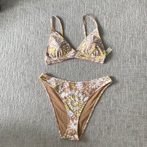 Aerie Bikini Set high rise cheeky bottoms L XL